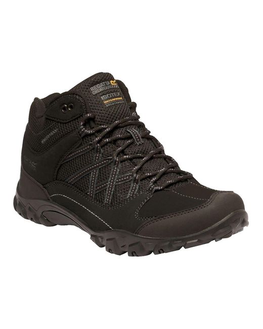 Regatta Black Edgepoint Mid Waterproof Hiking Shoes /Granite) for men