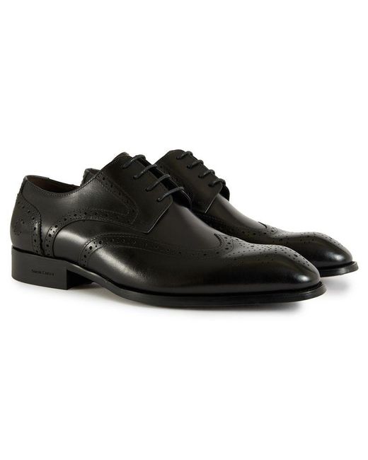 Simon Carter Black Safi Brogue Shoes for men