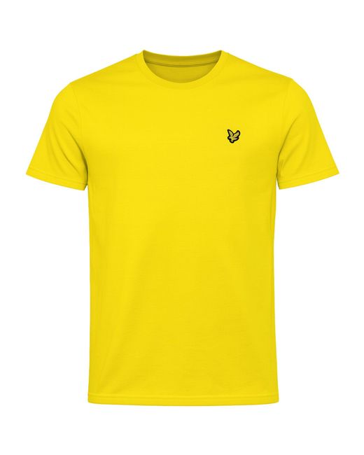 Lyle & Scott Yellow Plain T-Shirt Cotton for men