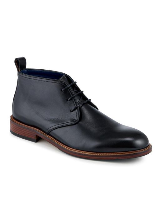 Jones Bootmaker Blue Fabbrino Leather Chukka Boots for men