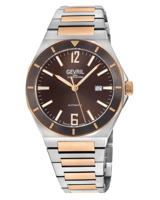Gevril Gray High Line 48403B Swiss Automatic Sellita Sw200 Watch for men