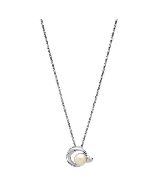 Orphelia Metallic 'Mathilde' 925 Sterling Set: Chain-Pendant + Earrings