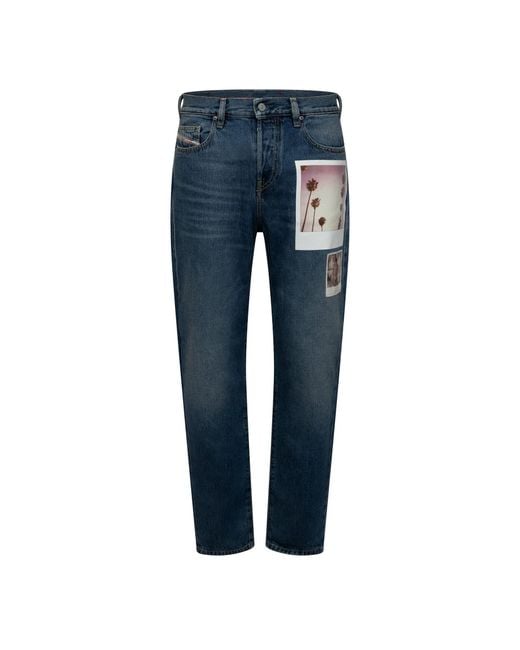 DIESEL Blue D Viker Straight Leg Jeans for men