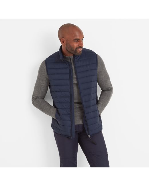 TOG24 Blue Gibson Insulated Padded Gilet Dark for men