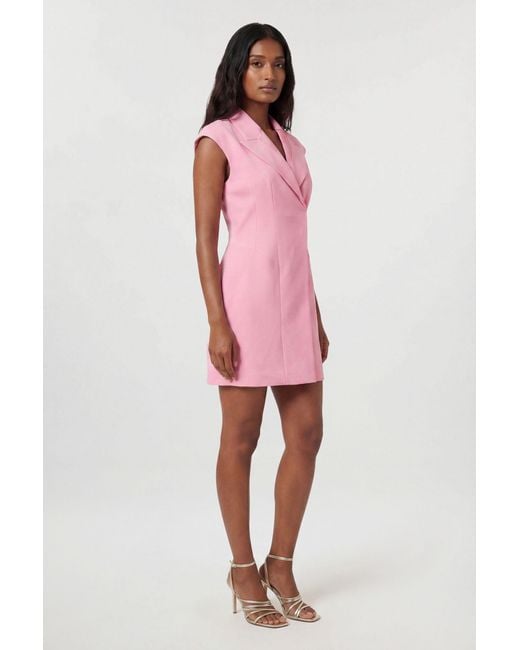 Karen Millen Compact Stretch Seam Detail Tailored Mini Dress