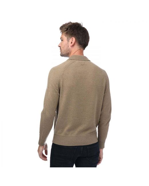 Ted Baker Brown Karolt Cashmere Cable Textured Polo for men