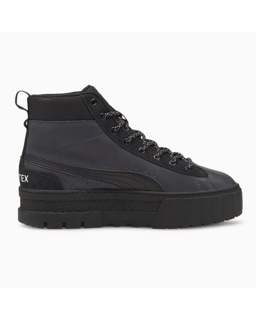 PUMA Mayze Mid Gtx Lace-up Black Smooth Leather S Boots 381890_01