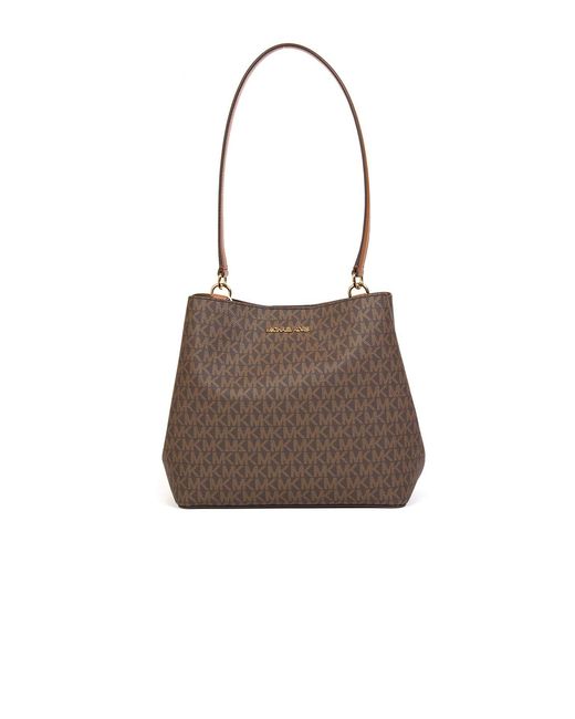 Michael Kors Brown Pratt Medium Bucket Shoulder Bag
