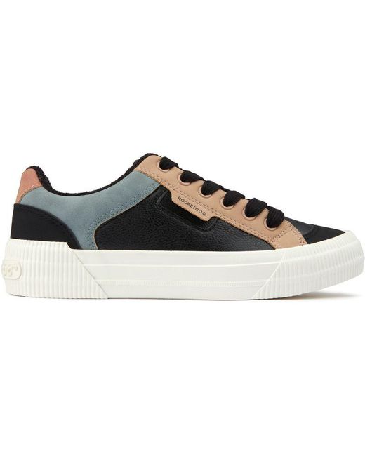 Rocket Dog Black Cheery Blocked Trainers