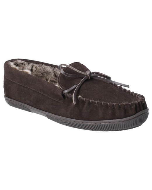 Hush Puppies Brown Ace Slip On Leather Slipper for men