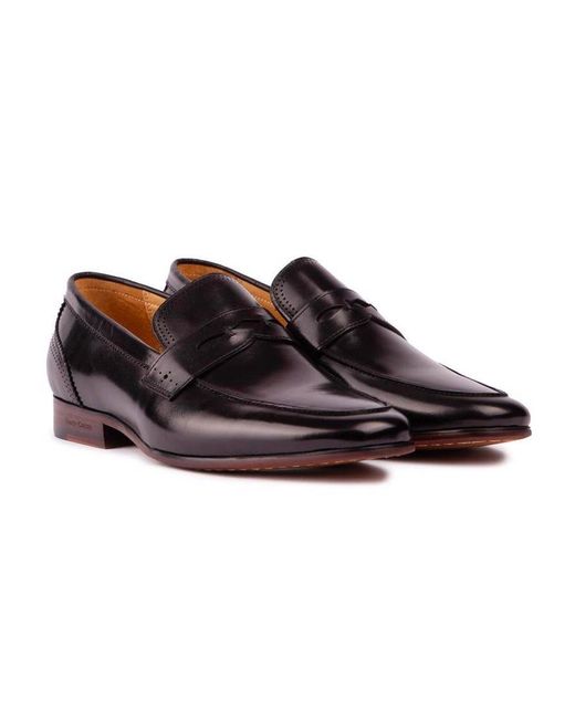 Simon Carter Black Pike Loafer Shoes for men