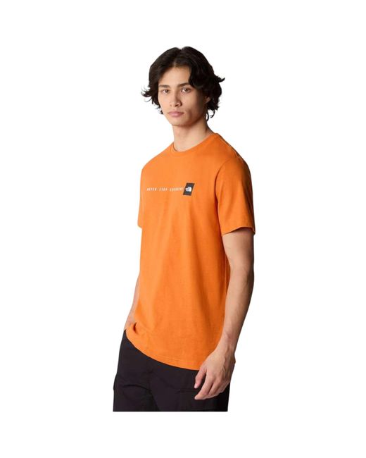 The North Face Orange Never Stop Exploring T-Shirt Cotton for men