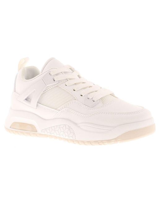 Wynsors Natural Chunky Trainers Hammer Lace Up White