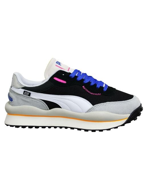PUMA Style Rider Play On Zwart Grijs Laag Casual Trainers in het Blue voor heren