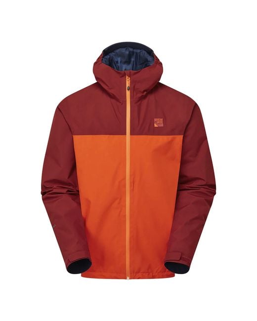 Sprayway Red Waterproof Outdoor Jacket With Hood Windproof Rain Shell Coat for men