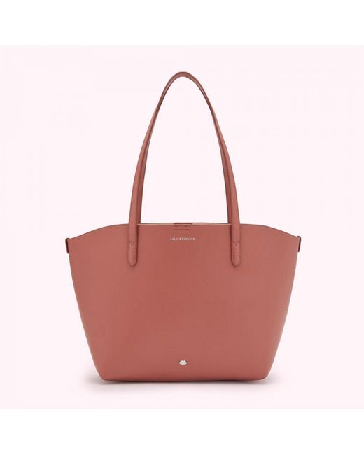 Lulu Guinness Pink Agate Small Ivy Leather Tote Bag