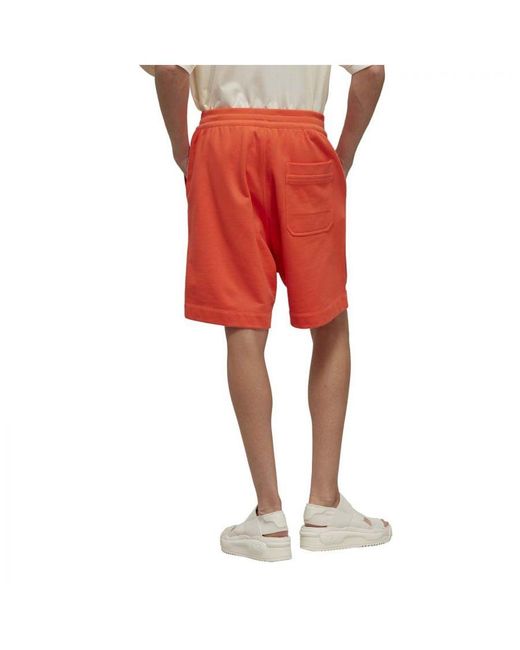 Y-3 Organic Cotton Terry Shorts In Oranje in het Red voor heren