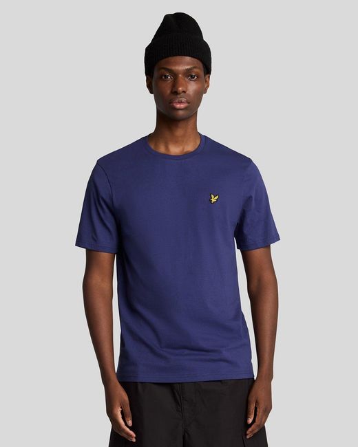 Lyle & Scott Blue Deep Plain T-Shirt for men
