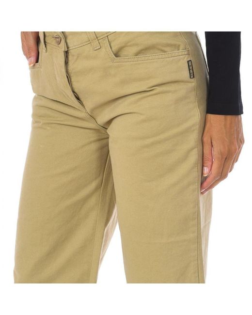 Napapijri Yellow Mono W Pirate Pants With Straight Cut Hems Ga4Fof