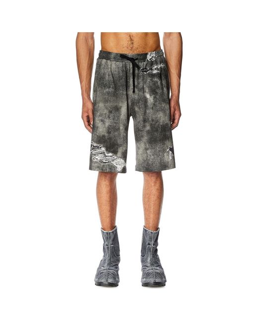 DIESEL Gray Ston Bermuda Shorts for men