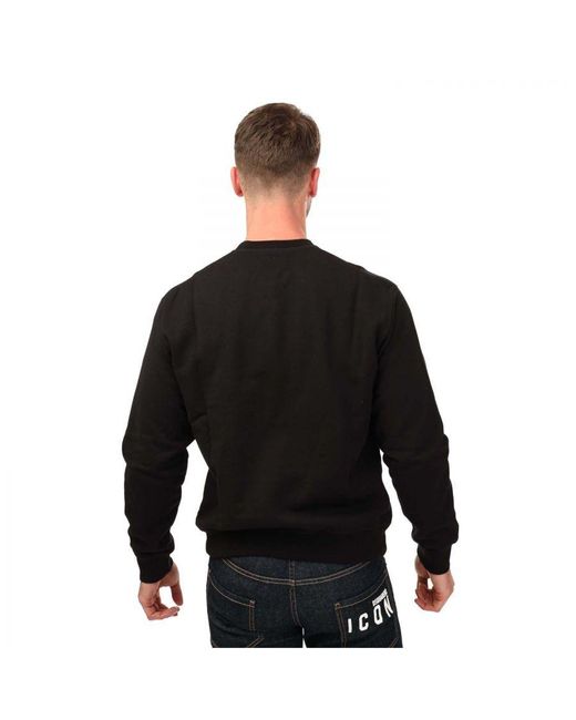 DSquared² Black Icon Print Splatter Sweater for men