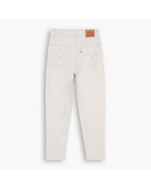 Levi's White High Waisted Mom Bootcut Jeans