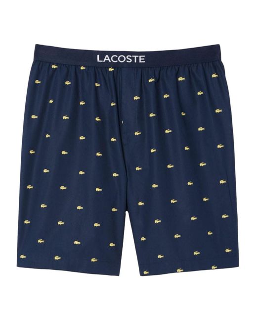 Lacoste Blue Poplin Pyjama Shorts for men