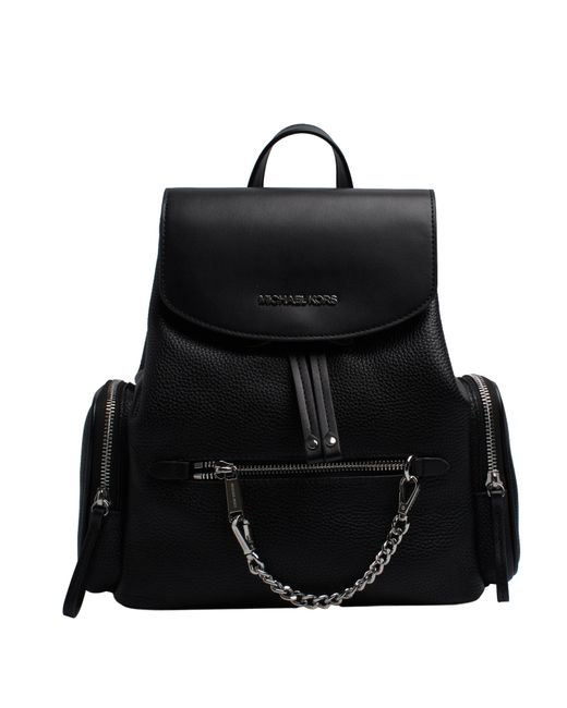 Michael Kors Black Jet Set Medium Grain Leather Backpack 35F1Sttb6L