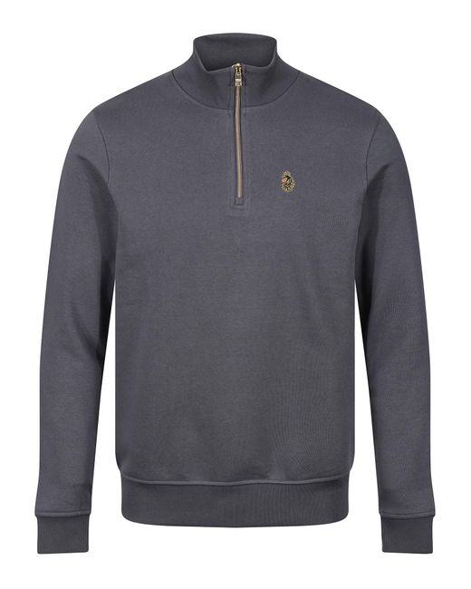 Luke 1977 Blue Higgs Quarter-zip Sweat Grey for men
