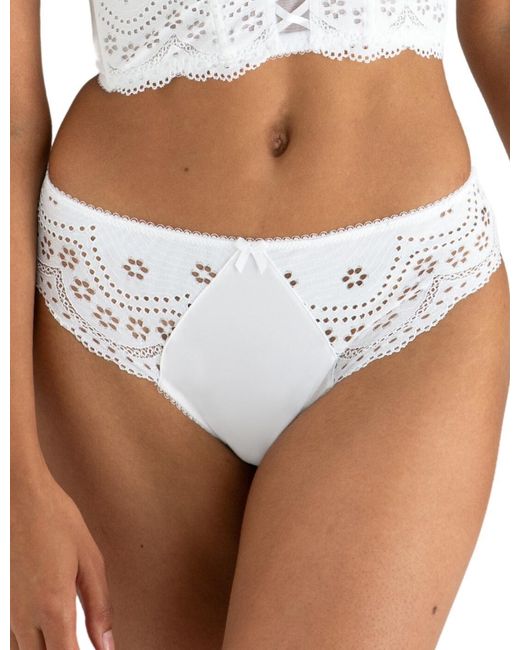 Pour Moi White Swoon High Waisted Brief