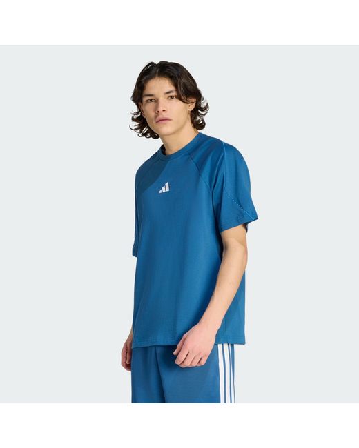 Adidas Blue Stadium Tee for men