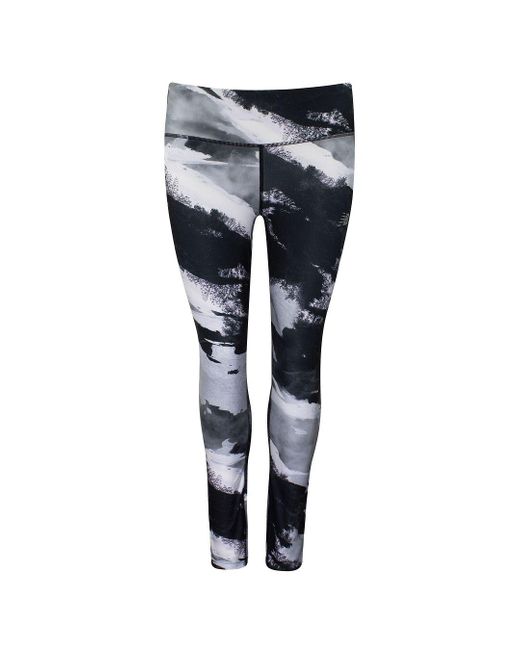 New Balance Blue Printed Dark Impact Running Tight Leggings Wp11264 Siy