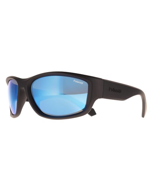 Polaroid Blue Wrap Matte Mirror Polarized Pld 2166/S for men