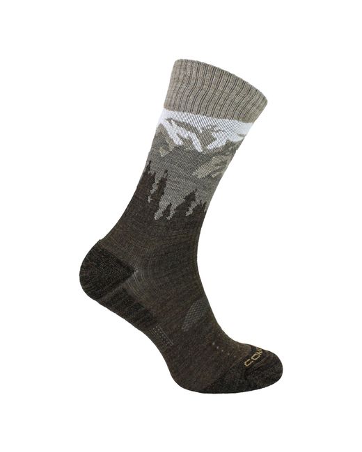 Comodo Black Ladies Light Performance Crew Merino Wool Socks for men