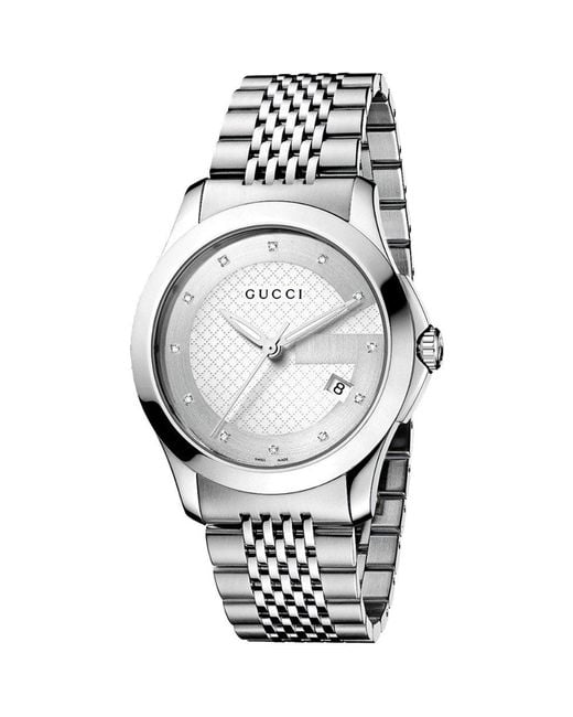 Gucci Ya126404 G-Timeless Dial Watch in Metallic Lyst UK
