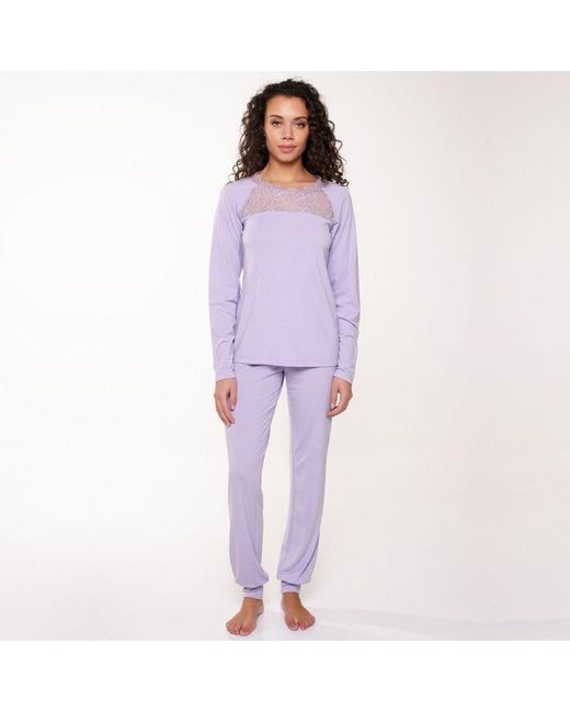 Lingadore Pyjama Set In Orchid Petal in het Purple
