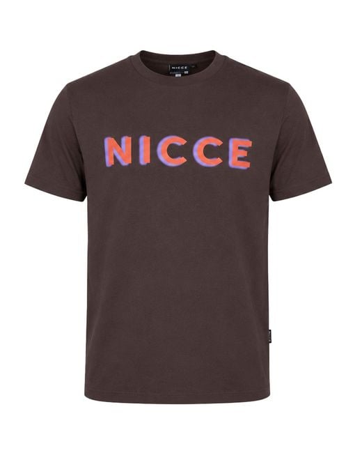 Nicce London Brown Auryn T-Shirt for men