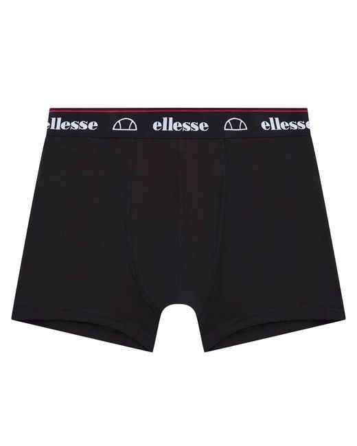 Ellesse Black Muxel884 Bold Stripe Boxer Shorts (Pack Of 3) for men