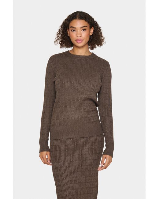 Saint Tropez Pullover Regular Fit in het Brown