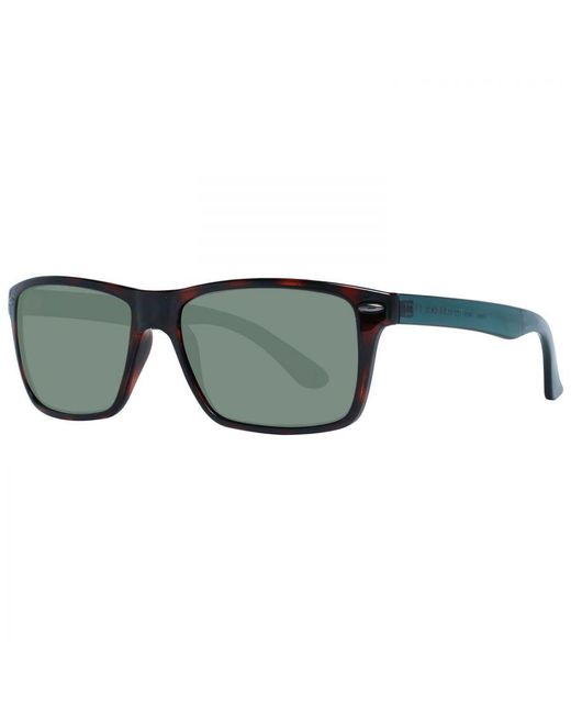 Ted Baker Green Trapezium Sunglasses With Frame And Lenses for men