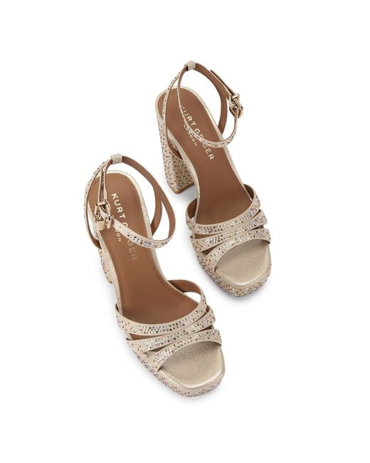 Kurt Geiger White Brixton Platform Sandals