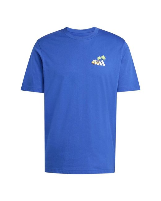 Adidas Blue Mini Surf T-Shirt for men