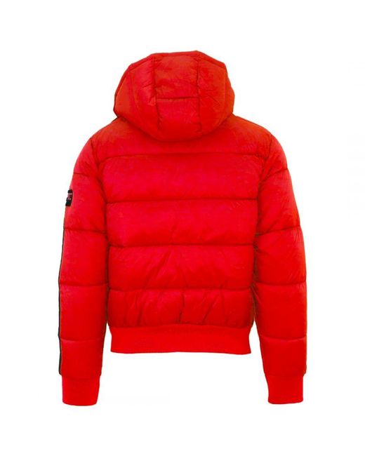 Philipp Plein Padded Taped Sleeve Red Jacket for men