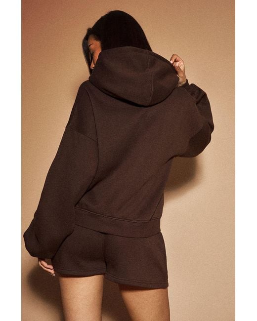 DSGN Studio Brown Boxy Over The Head Hoodie