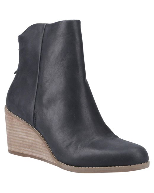 TOMS Black Casey Leather Boots