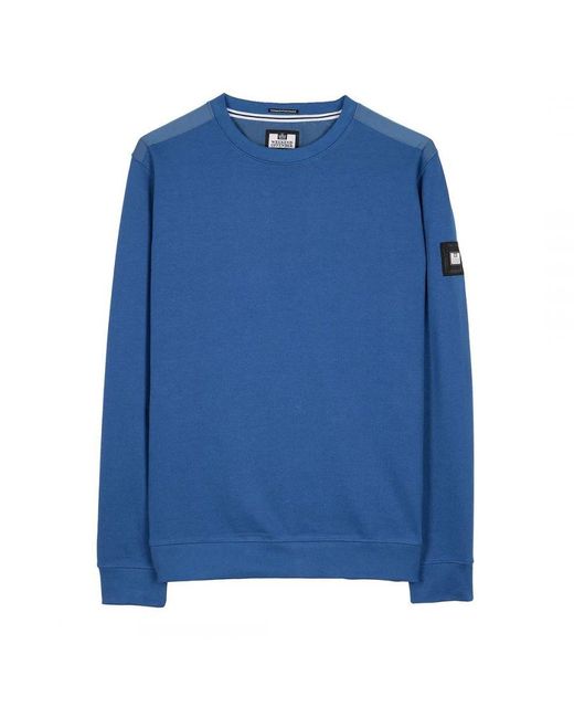 Weekend Offender Blue F-Bomb Deep Sweater Cotton for men