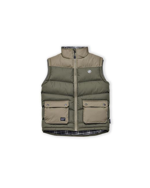 Seventyseven Gray Seventyseven Dark & Trapper Gilet Cotton for men