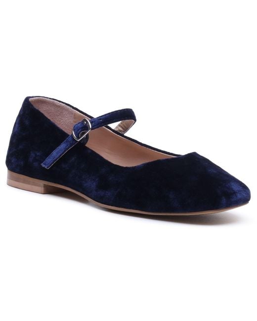 Hush Puppies Blue Pasha Velvet Flats