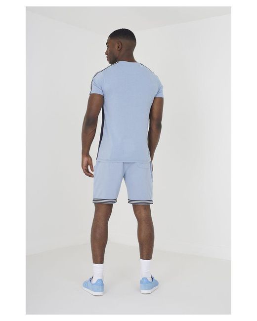 Brave Soul White 'Maxwell' T-Shirt And Shorts Set for men