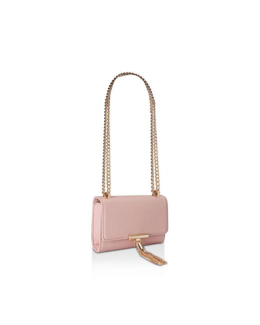 Carvela Kurt Geiger Pink Victoria Mini Tassel Bag